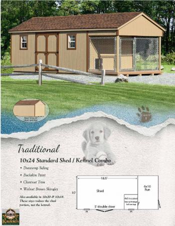 shed and dog kennel combo