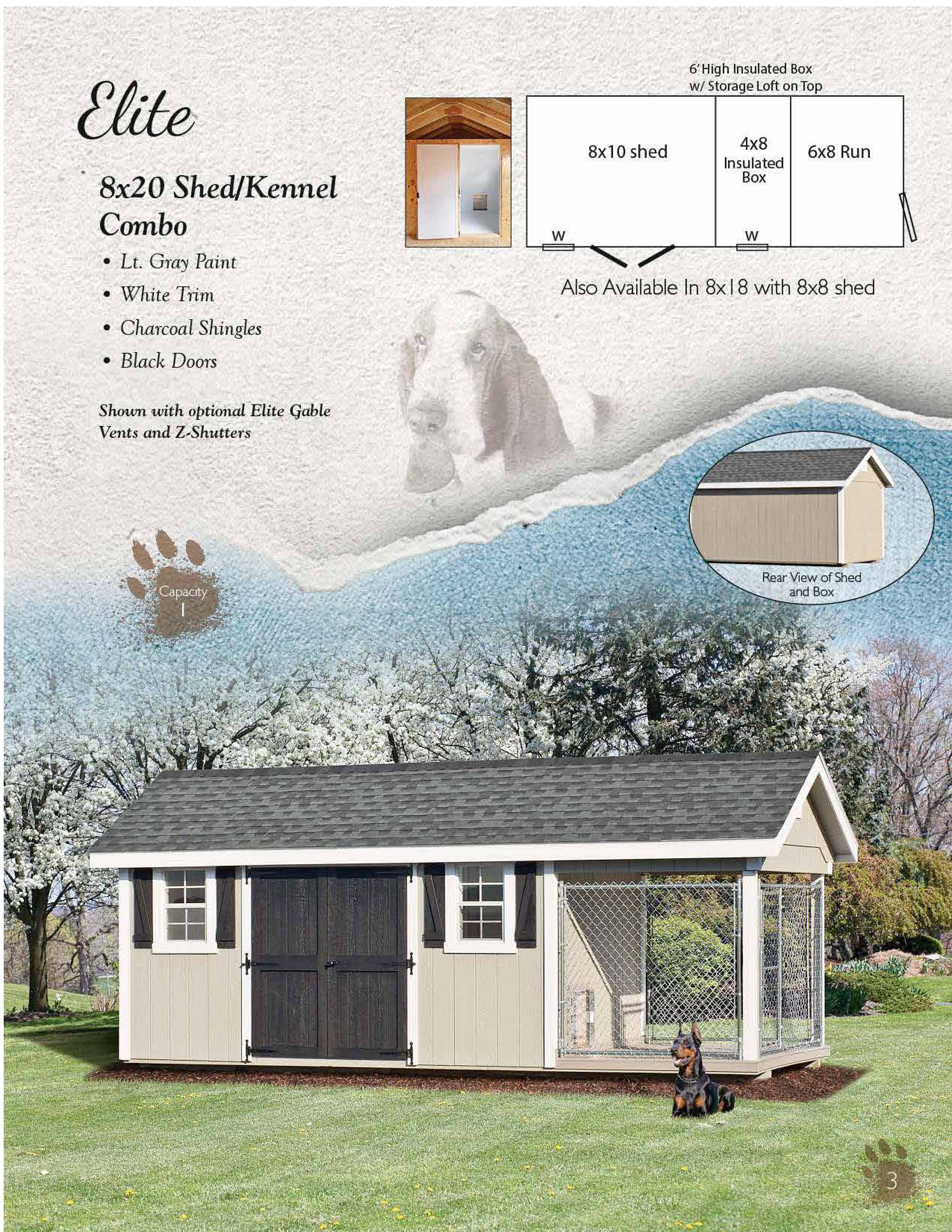 Elite 8x20 Shed Combo Dura-Temp
